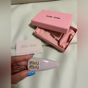 Miu Miu Patent leather hair clip